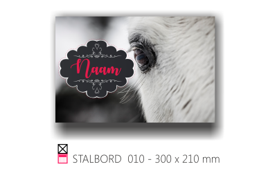 Stalbord stable name naam butler finish Happy trailer Happy stable 010 300 x 210mm horse paard pony pferde pennymeisje