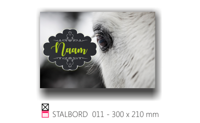 Stalbord stable name naam butler finish Happy trailer Happy stable 011 300 x 210mm horse paard pony pferde pennymeisje