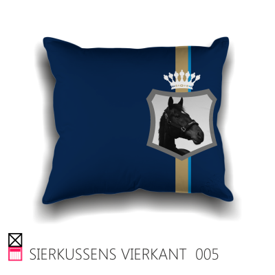 Happy Stable sierkussen satijn 45 x 45 cm 60 x 60 cm custom product horse paard pony