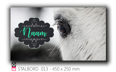 Stalbord stable name naam butler finish Happy trailer Happy stable 010 450 x 250 mm horse paard pony pferde pennymeisje