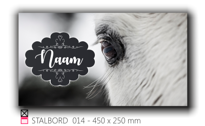Stalbord stable name naam butler finish Happy trailer Happy stable 010 450 x 250 mm horse paard pony pferde pennymeisje