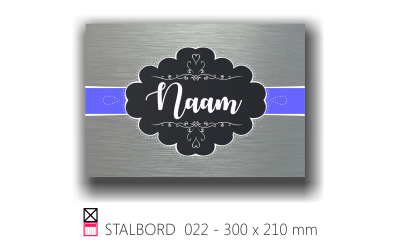 Stalbord stable name naam butler finish Happy trailer Happy stable