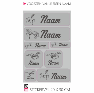 Happy stable stickervel pony's penny paard pferde horse stickertjes decals
