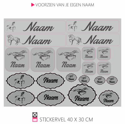 Happy stable stickervel pony's penny paard pferde horse stickertjes decals