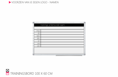 Happy stable trainingschema whiteboard trainingsbord voedselschema paard pony horse pferde penny