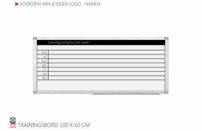 Happy stable trainingschema whiteboard trainingsbord voedselschema paard pony horse pferde penny