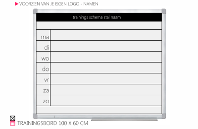Happy stable trainingschema whiteboard trainingsbord voedselschema paard pony horse pferde penny