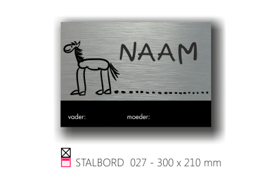Stalbord stable name naam butler finish Happy trailer Happy stable