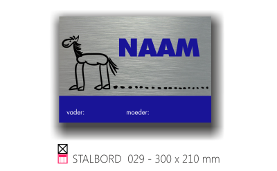 Stalbord stable name naam butler finish Happy trailer Happy stable