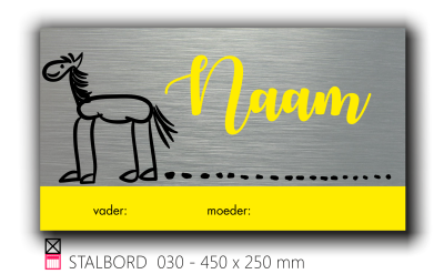 Stalbord stable name naam butler finish Happy trailer Happy stable