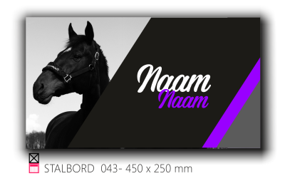Stalbord stable name naam butler finish Happy trailer Happy stable