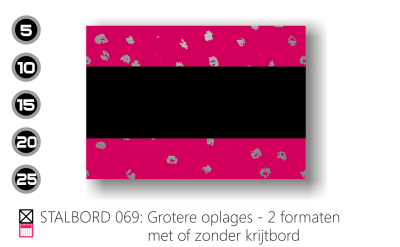 Stalbord stable name naam butler finish Happy trailer Happy stable grotere oplages 5 stuks 15  stuks 25 stuks met eigen logo stallogo met krijtbord krijtfolie