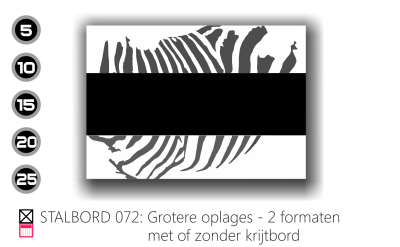 Stalbord stable name naam butler finish Happy trailer Happy stable grotere oplages 5 stuks 15 stuks 25 stuks met eigen logo stallogo met krijtbord krijtfolie