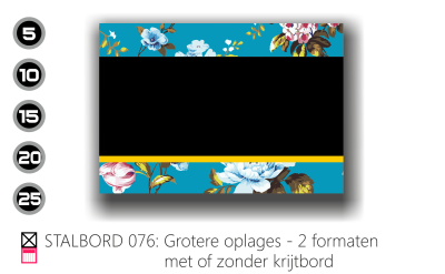 Stalbord stable name naam butler finish Happy trailer Happy stable grotere oplages 5 stuks 15 stuks 25 stuks met eigen logo stallogo met krijtbord krijtfolie manege
