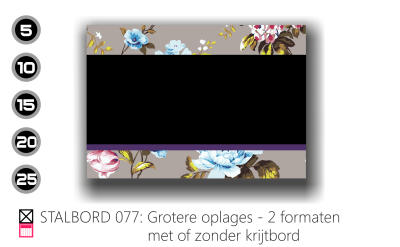 Stalbord stable name naam butler finish Happy trailer Happy stable grotere oplages 5 stuks 15 stuks 25 stuks met eigen logo stallogo met krijtbord krijtfolie