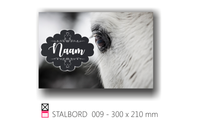 Stalbord stable name naam butler finish Happy trailer Happy stable 009 300 x 210mm